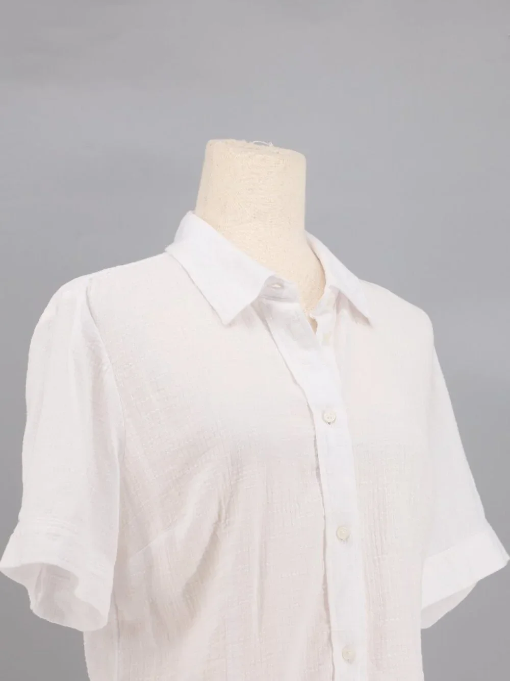 J. CREW Slim Fit Button Up in Cotton Gauze White Size 10